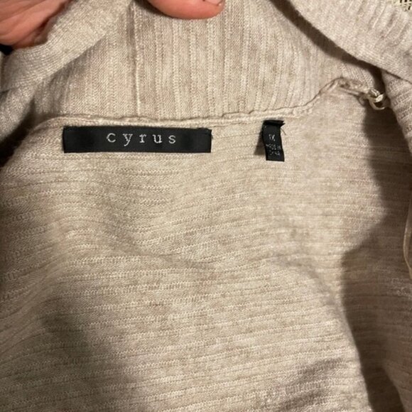 Cyrus Tan Ribbed Open Front Cardigan Long Sleeve 1X NWT - Picture 2 of 8